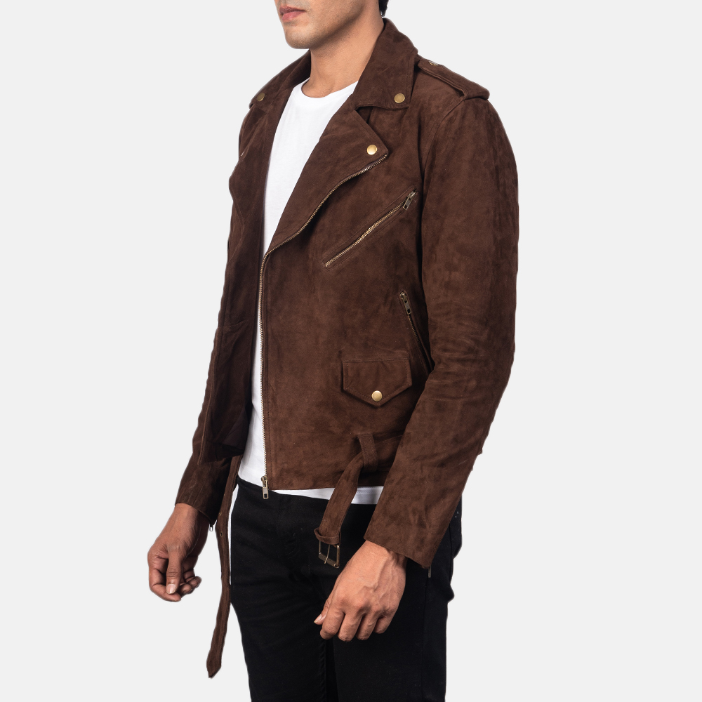 Suede moto 2025 jacket men's